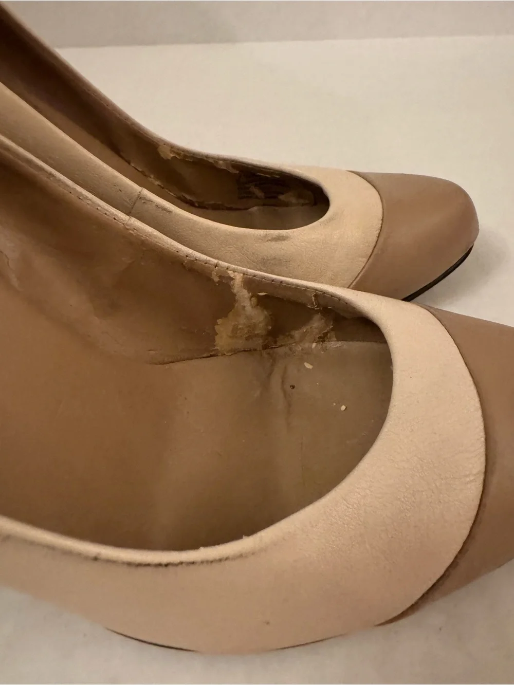 Banana Republic Beige, Taupe & Black Colorblock Block Heel Pumps - Picture 10 of 13